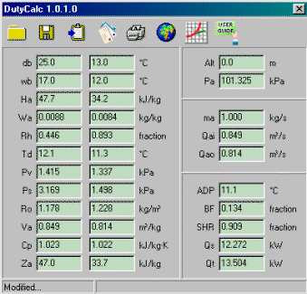 Heat Load Calculation Chart