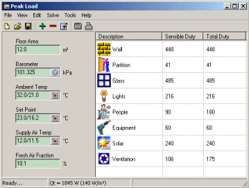 room peak load calculator