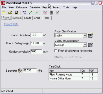 room heat load main form